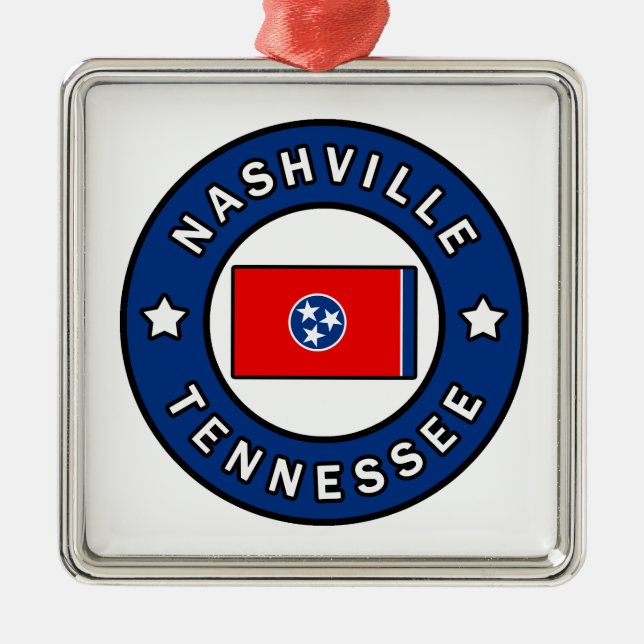 Nashville Tennessee Julgransprydnad Metall (Framsidan)