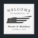 Nashville Tennessee Karta Minimalist Bröllop Välko Magnet<br><div class="desc">Välkomsthälsning till Nashville Tennessee USA: s minimalistiska Bröllop-välkomstdesign är perfekt för att ta emot gäster från städerna till bröllop! Förpacka den med lokala godis för en extra roligt och välkomna paket. Den minimalistiska perfekten för insamling av New York Tennessee Bröllop för bröllop, möhippa och födelsedagsarrangemang. - Du kan anpassa den...</div>