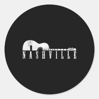 Nashville Tennessee Land Music City Guitar Runt Klistermärke