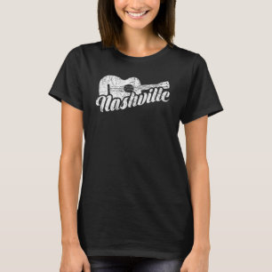 Nashville Tennessee Land Music Retro Guitar Pla T Shirt