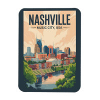 Nashville Tennessee Landskapsresor Konst Vintage