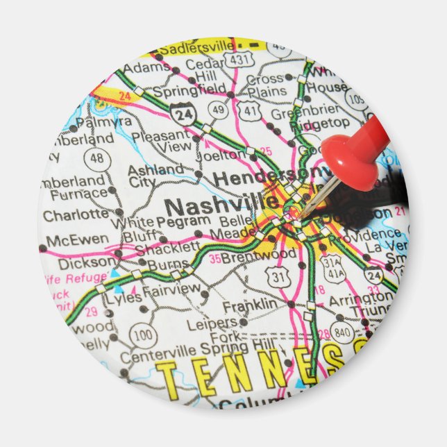 Nashville, Tennessee Magnet (Framsidan)