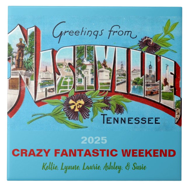 Nashville Tennessee Minne Kakelplatta (Framsidan)