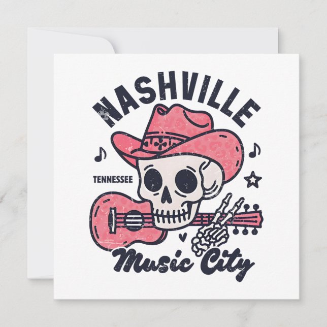 Nashville Tennessee Music City Kort (Framsida)