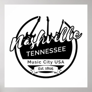 Nashville Tennessee Music City Poster
