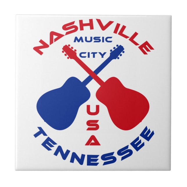 Nashville Tennessee musikstad USA Kakelplatta (Framsidan)