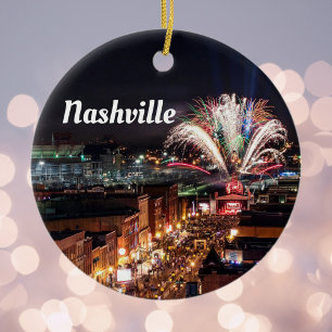 Nashville Tennessee Nightlife Photo Julgransprydnad Keramik