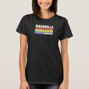 Nashville Tennessee Pridet Rainbow Flagga Gay prid T Shirt
