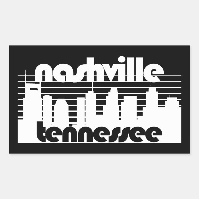 Nashville Tennessee Rektangulärt Klistermärke (Framsida)