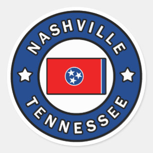 Nashville Tennessee Runt Klistermärke