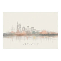 Nashville Tennessee Siluett Abstrakt Konst