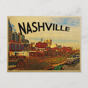 Nashville Tennessee Siluett Vykort