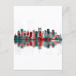 Nashville Tennessee Skyline Helg Vykort
