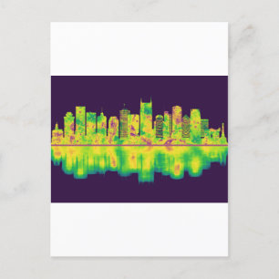 Nashville Tennessee Skyline Helg Vykort