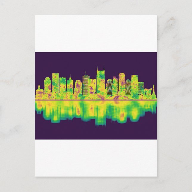 Nashville Tennessee Skyline Helg Vykort (Framsida)