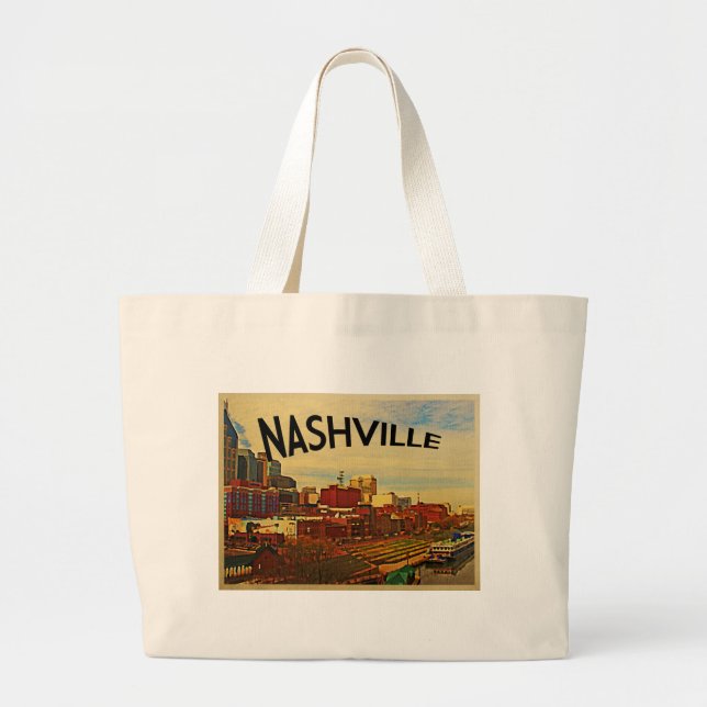 Nashville Tennessee Skyline Jumbo Tygkasse (Framsidan)