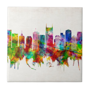 Nashville Tennessee Skyline Kakelplatta
