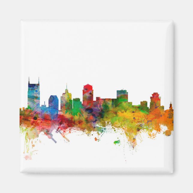 Nashville Tennessee Skyline Magnet (Framsidan)