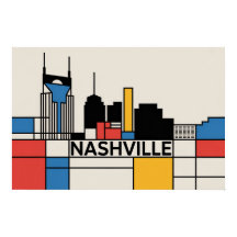 Nashville Tennessee Skyline Modern Konst