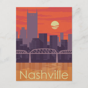 Nashville Tennessee Skyline Postcard Vykort