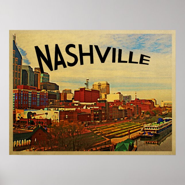Nashville Tennessee Skyline Poster (Framsidan)