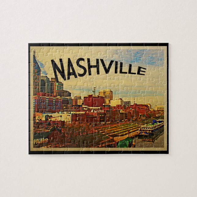 Nashville Tennessee Skyline Pussel (Horisontell)