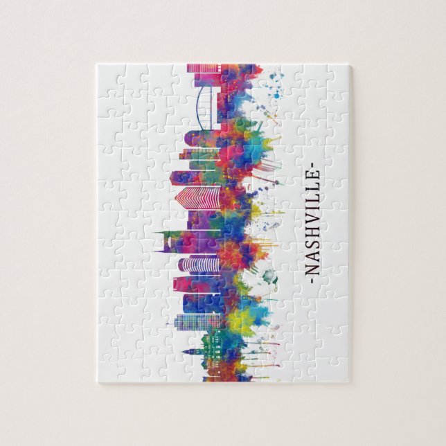 Nashville Tennessee Skyline Pussel (Vertikal)
