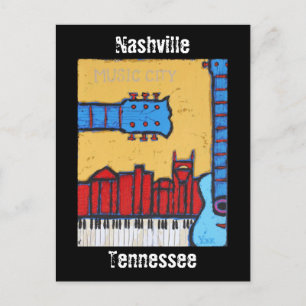 Nashville, Tennessee-skylinekort Vykort