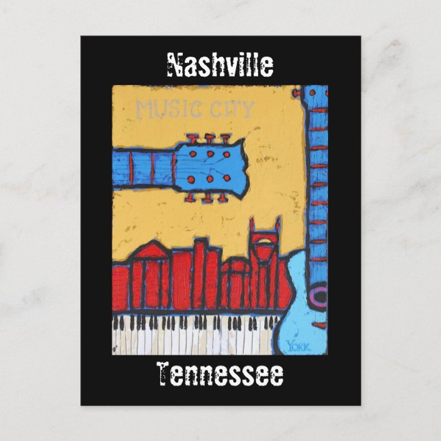 Nashville, Tennessee-skylinekort Vykort (Framsida)