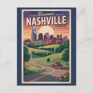 Nashville Tennessee Södra vägresor Konst Vykort
