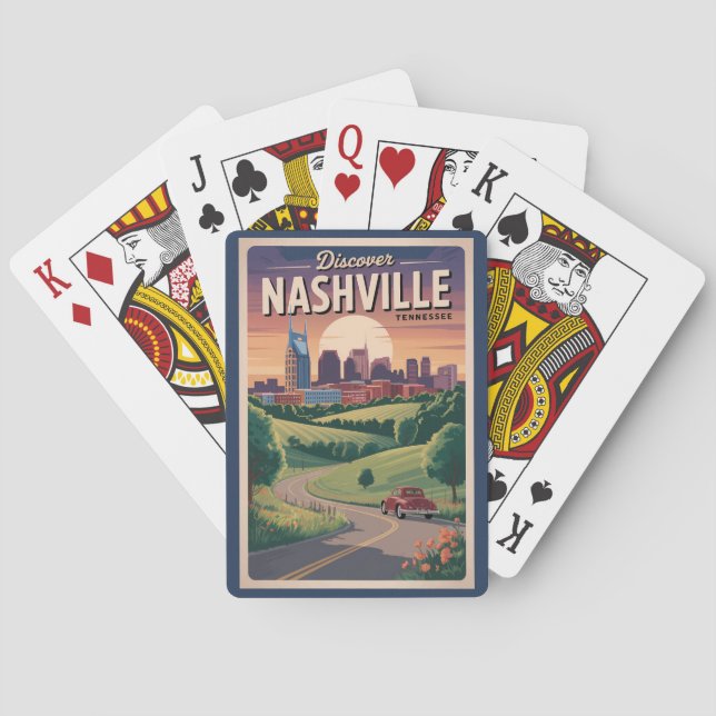 Nashville Tennessee Southern Road Travel Art Casinokort (Baksidan)