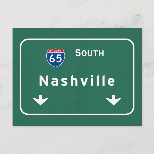 Nashville Tennessee tinterstate Highway Freeway Vykort (Framsida)