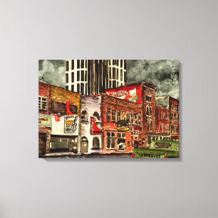 Nashville Tennessee TN i stadens centrum Canvastryck