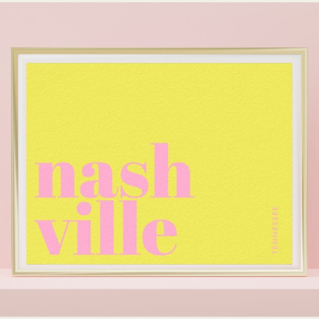 Nashville Tennessee typografi  Poster (Skapare uppladdad)