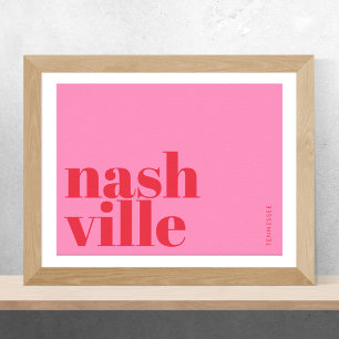 Nashville Tennessee typografi Poster