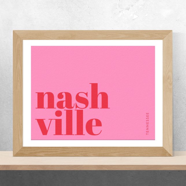 Nashville Tennessee typografi  Poster (Skapare uppladdad)