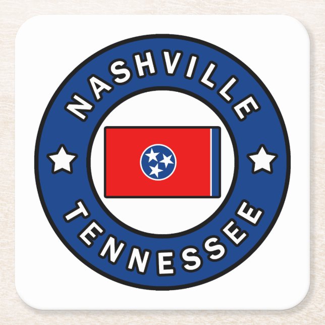 Nashville Tennessee Underlägg Papper Kvadrat (Framsidan)