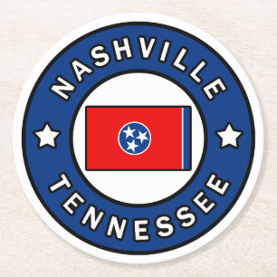 Nashville Tennessee Underlägg Papper Rund