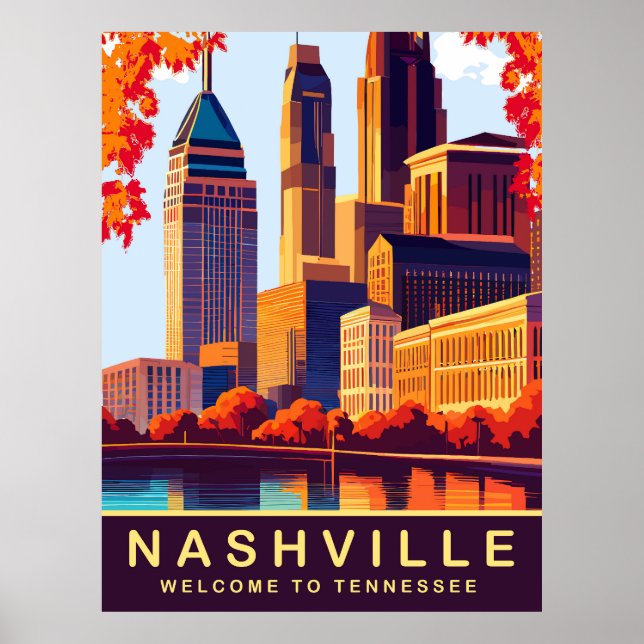 Nashville, Tennessee, USA, Travel Poster (Framsidan)