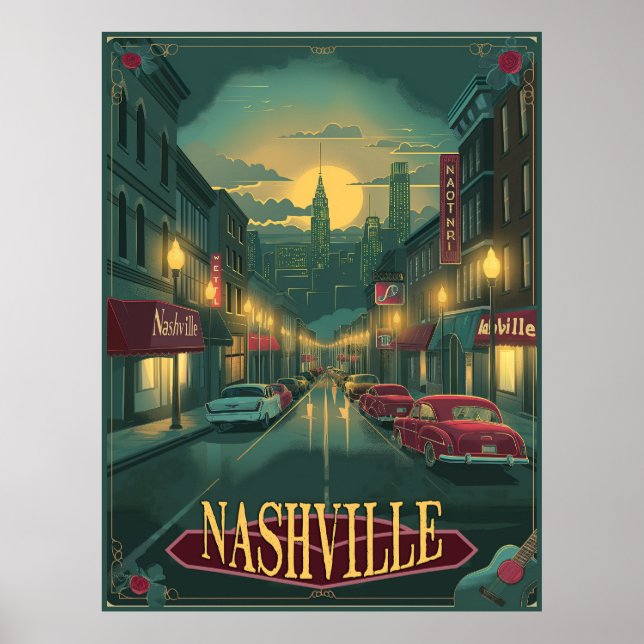 Nashville, Tennessee | VINTAGE Poster (Framsidan)
