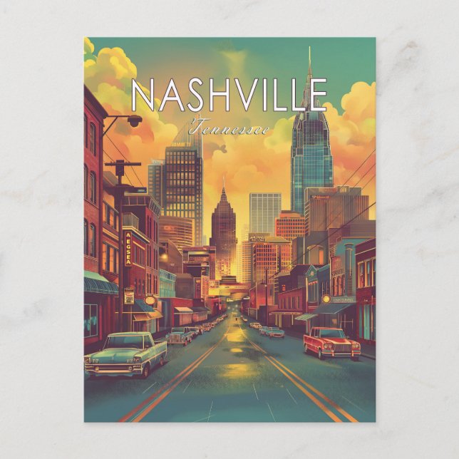 Nashville Tennessee Vintage resor vycard Vykort (Framsida)