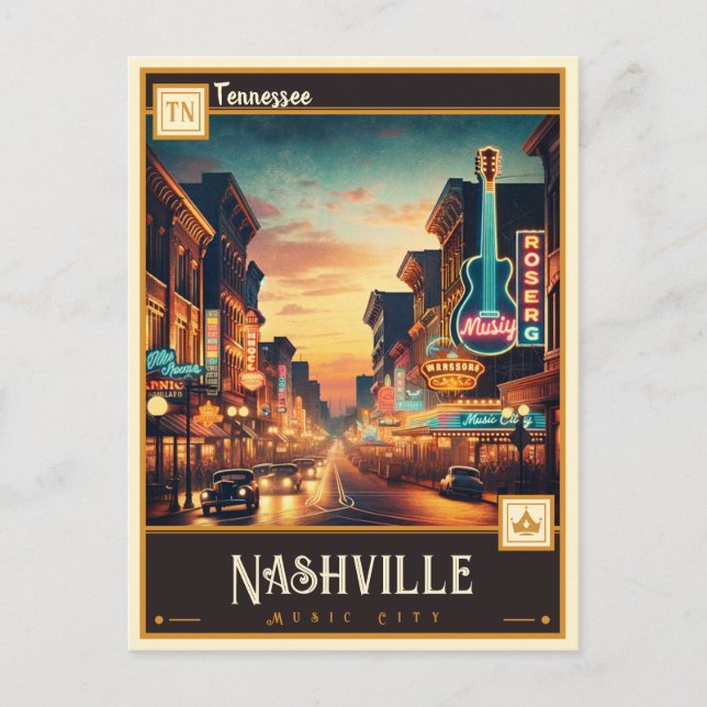 Nashville, Tennessee | VINTAGE Vykort (Framsida)