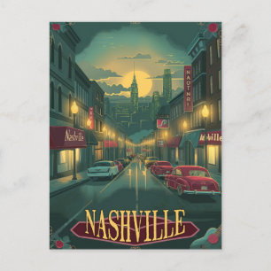 Nashville, Tennessee VINTAGE Vykort