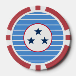 Nashville, Tennessee Volunteer State Tri-Star Poker Marker