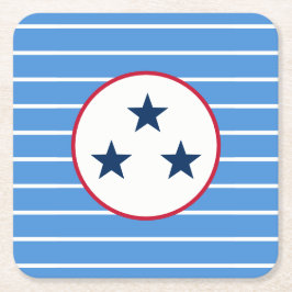 Nashville, Tennessee Volunteer State Tri-Star Underlägg Papper Kvadrat