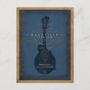 Nashville, TN - Blue Mandolin Vykort