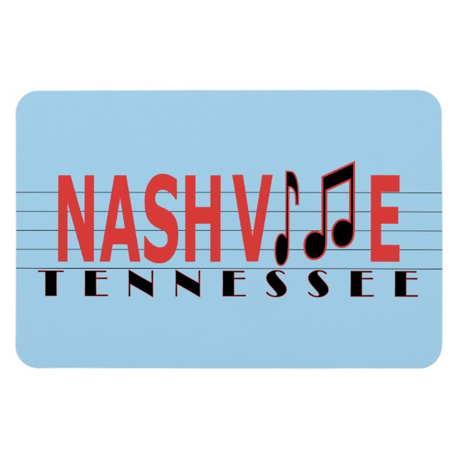 Nashville TN Fridge Magnet (Horisontell)