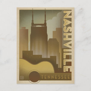 Nashville, TN - Guitar Skyline Vykort