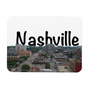 Nashville TN horisont med Nashville i himmlen Magnet