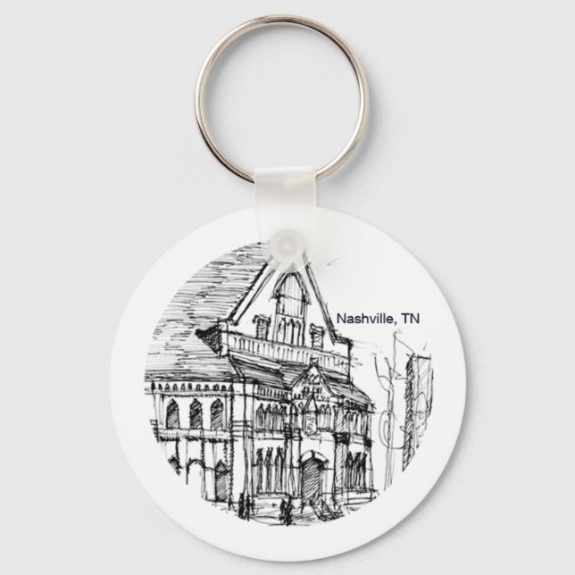 Nashville,TN Keychain Nyckelring (Framsida)